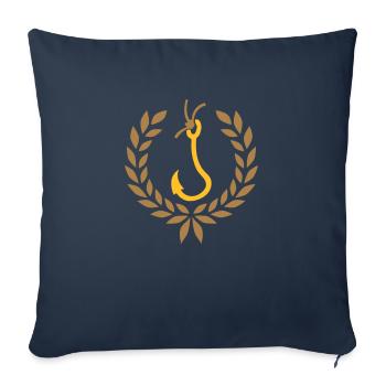 Logo Laurel Wreath Fishing - Sofa pillowcase 17,3'' x 17,3'' (45 x 45 cm) - navy - Front
