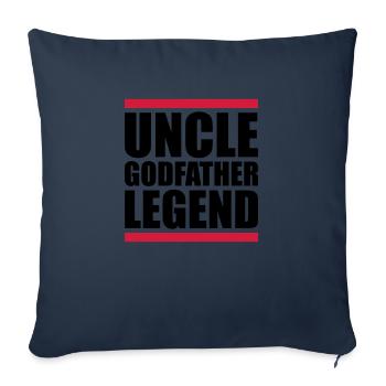 Citation de légende de l’oncle parrain - Housse de coussin décorative 45 x 45 cm - bleu marine - Devant