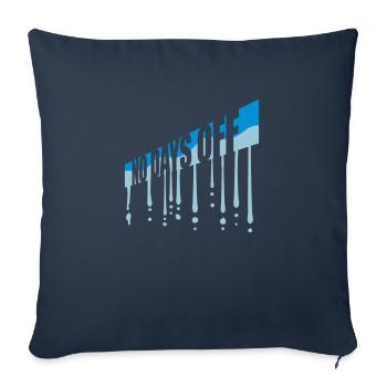 pas de jours de congé devis - Housse de coussin décorative 45 x 45 cm - bleu marine - Devant