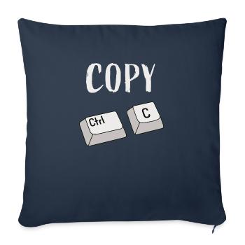 Ctrl C Copy - Sofa pillowcase 17,3'' x 17,3'' (45 x 45 cm) - navy - Front