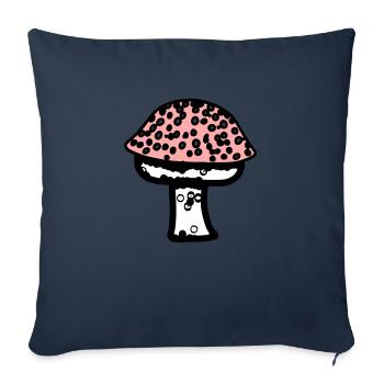 Fungus Mushrooms Poisonous Mycology Earthy Vector 1 - Sofa pillowcase 17,3'' x 17,3'' (45 x 45 cm) - navy - Front