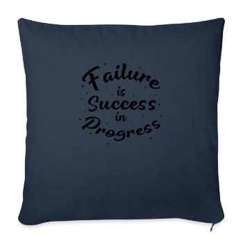 L’échec est le succès en cours - Housse de coussin décorative 45 x 45 cm - bleu marine - Devant