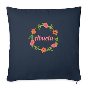 Abuela couronne colorée grand-mère cadeau grand-mère - Housse de coussin décorative 45 x 45 cm - bleu marine - Devant