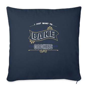 gift baking gift geek happy pastry christen - Sofakissenbezug 45 x 45 cm - Navy - Vorne