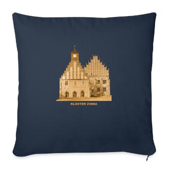 Monastère de Zinna Jüterbog Teltow Brandebourg - Housse de coussin décorative 45 x 45 cm - bleu marine - Devant