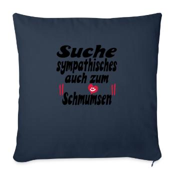 suche sympathisches - Sofakissenbezug 45 x 45 cm - Navy - Vorne