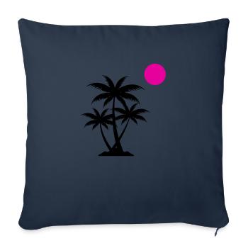 palme sunset - Sofakissenbezug 45 x 45 cm - Navy - Vorne