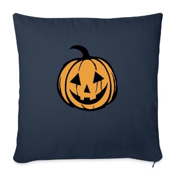 Pumpkin Face - Sofa pillowcase 17,3'' x 17,3'' (45 x 45 cm) - navy - Front