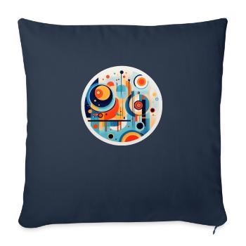 abstract art - Sofa pillowcase 17,3'' x 17,3'' (45 x 45 cm) - navy - Front
