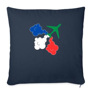 Patrouille de France military aircraft - Sofa pillowcase 17,3'' x 17,3'' (45 x 45 cm) - navy - Front