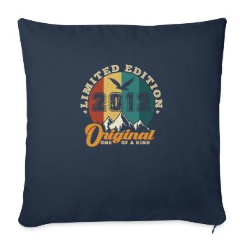Original 2012 Vintage - Cadeau D’anniversaire 2012 - Housse de coussin décorative 45 x 45 cm - bleu marine - Devant
