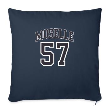 Moselle 57 - Housse de coussin décorative 45 x 45 cm - bleu marine - Devant