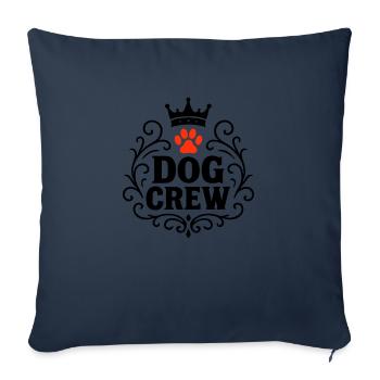 Équipage canin - Housse de coussin décorative 45 x 45 cm - bleu marine - Devant