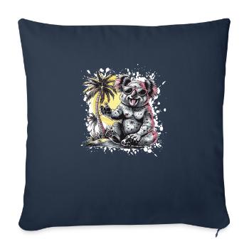 Koala Island Palm Tree - Sofa pillowcase 17,3'' x 17,3'' (45 x 45 cm) - navy - Front