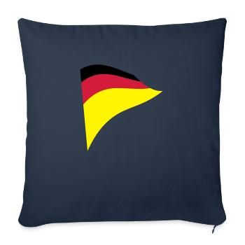 Allemagne - Housse de coussin décorative 45 x 45 cm - bleu marine - Devant