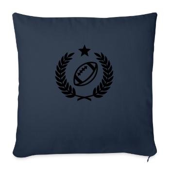 Couronne de laurier (American Football) 01 - Housse de coussin décorative 45 x 45 cm - bleu marine - Devant