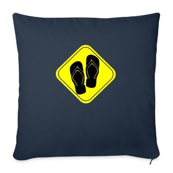 tong - Housse de coussin décorative 45 x 45 cm - bleu marine - Devant