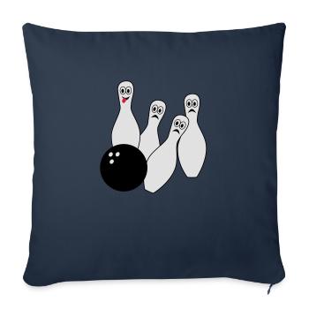 Bowling - Sofa pillowcase 17,3'' x 17,3'' (45 x 45 cm) - navy - Front