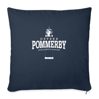 Pommerby Baltic Sea (white oldstyle) - Sofa pillowcase 17,3'' x 17,3'' (45 x 45 cm) - navy - Front