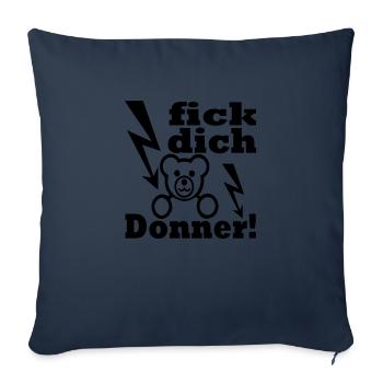 fick dich donner - Sofakissenbezug 45 x 45 cm - Navy - Vorne