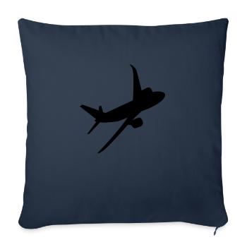 flugzeug - Housse de coussin décorative 45 x 45 cm - bleu marine - Devant