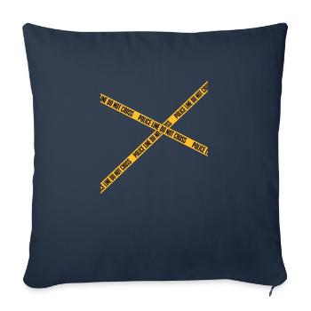 Police Line - Sofa pillowcase 17,3'' x 17,3'' (45 x 45 cm) - navy - Front