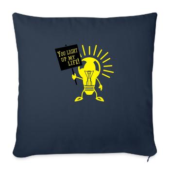 You light up my life - Housse de coussin décorative 45 x 45 cm - bleu marine - Devant