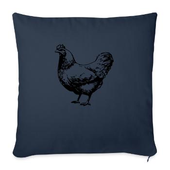 chicken - Sofa pillowcase 17,3'' x 17,3'' (45 x 45 cm) - navy - Front