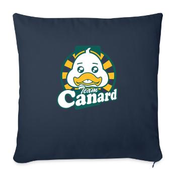 TeamCanard - Housse de coussin décorative 45 x 45 cm - bleu marine - Devant