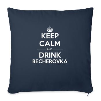 Drinks KC Becherovka - Sofa pillowcase 17,3'' x 17,3'' (45 x 45 cm) - navy - Front