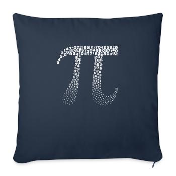 Pi chiffres mathématiques - Housse de coussin décorative 45 x 45 cm - bleu marine - Devant