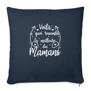 Voila à quoi ressemble la meilleure des mamans - Housse de coussin décorative 45 x 45 cm - bleu marine - Devant