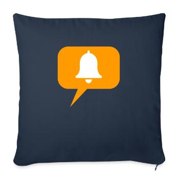 Alerte - Housse de coussin décorative 45 x 45 cm - bleu marine - Devant