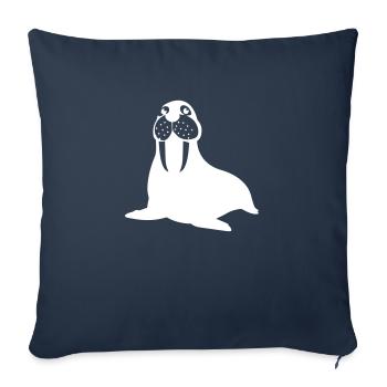 morse - Housse de coussin décorative 45 x 45 cm - bleu marine - Devant