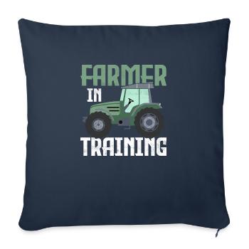 Farmer in Training Animal Farming Farm Cattle - Sofa pillowcase 17,3'' x 17,3'' (45 x 45 cm) - navy - Front