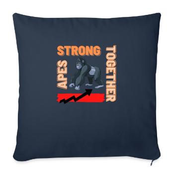 Ape's Strong Together - Sofakissenbezug 45 x 45 cm - Navy - Vorne