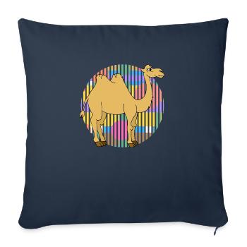 Chameau - Housse de coussin décorative 45 x 45 cm - bleu marine - Devant