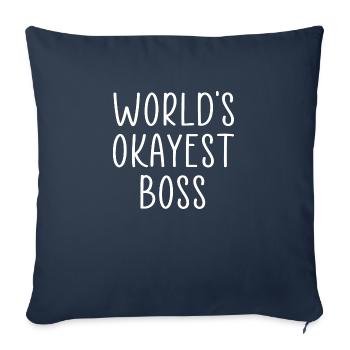 mondes le plus correct patron - Housse de coussin décorative 45 x 45 cm - bleu marine - Devant