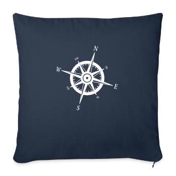 Sailing Compass Water Sports - Sofa pillowcase 17,3'' x 17,3'' (45 x 45 cm) - navy - Front