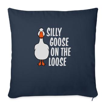 goose on the loose - Sofa pillowcase 17,3'' x 17,3'' (45 x 45 cm) - navy - Front