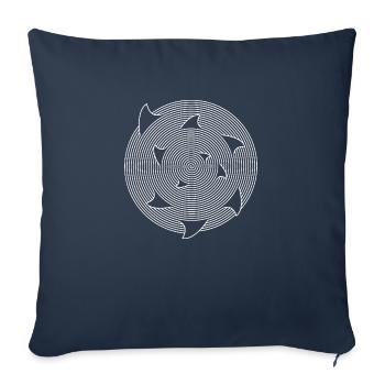 Réservoirs de requins - Housse de coussin décorative 45 x 45 cm - bleu marine - Devant
