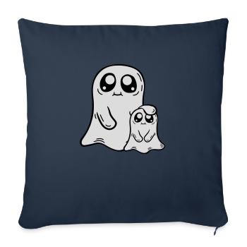 de famille Bande dessinée enfant - Housse de coussin décorative 45 x 45 cm - bleu marine - Devant