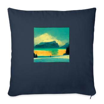 Belle nature - Housse de coussin décorative 45 x 45 cm - bleu marine - Devant