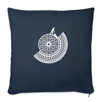 Rasenmäher Mandala - Sofakissenbezug 45 x 45 cm - Navy - Vorne