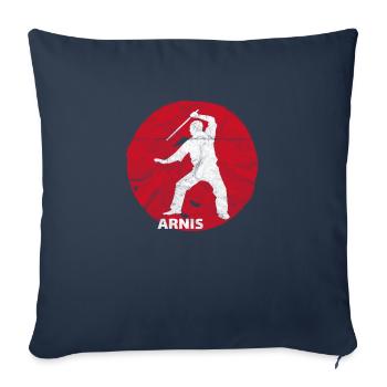 Philippines Kali Eskrima Arnis Fighter I Gift - Sofa pillowcase 17,3'' x 17,3'' (45 x 45 cm) - navy - Front