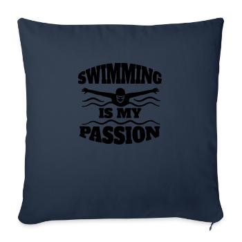 Nageuse Mme Schwimmer Schwimmverein Schwimmen - Housse de coussin décorative 45 x 45 cm - bleu marine - Devant