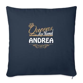 Queens Are Named Andrea Lustiges Geschenk - Sofakissenbezug 45 x 45 cm - Navy - Vorne