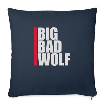 big bad wolf quote - Sofa pillowcase 17,3'' x 17,3'' (45 x 45 cm) - navy - Front