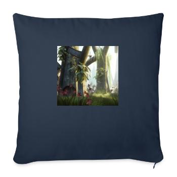 Magischer Wald - Sofakissenbezug 45 x 45 cm - Navy - Vorne