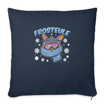 Freezing - FROST OWL - Sofa pillowcase 17,3'' x 17,3'' (45 x 45 cm) - navy - Front